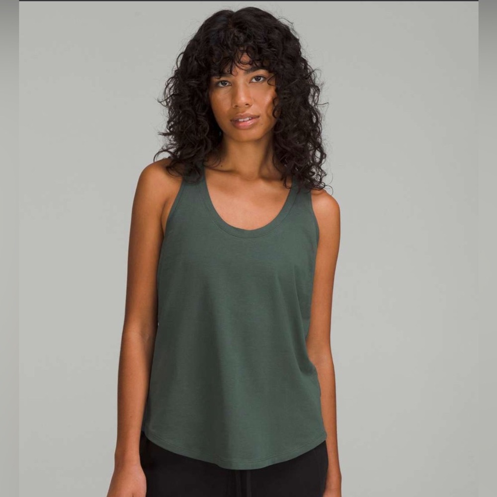 lululemon athletica Deep Olive Scoop Neck Tank